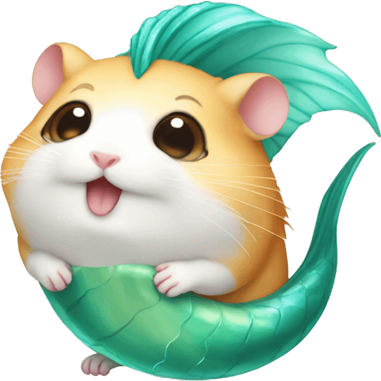 hamster crying with mermaid tail emoji