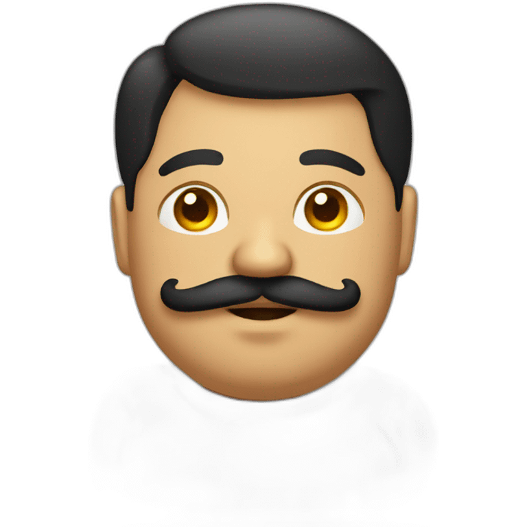 Mexican guy fat with mustache emoji