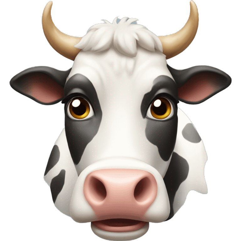 Amazed cow with mouth wide open emoji