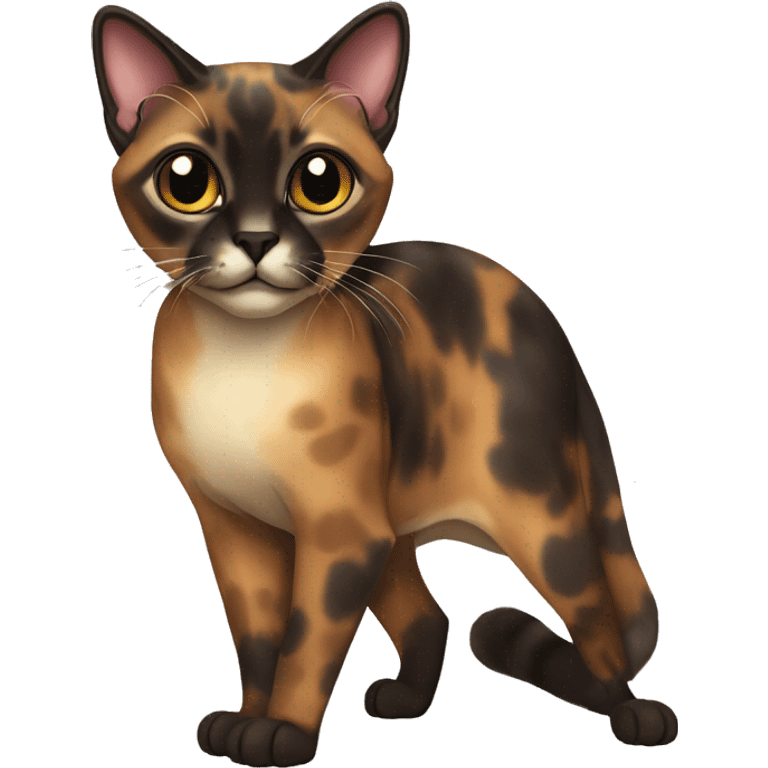 tortoiseshell siamese cat  emoji