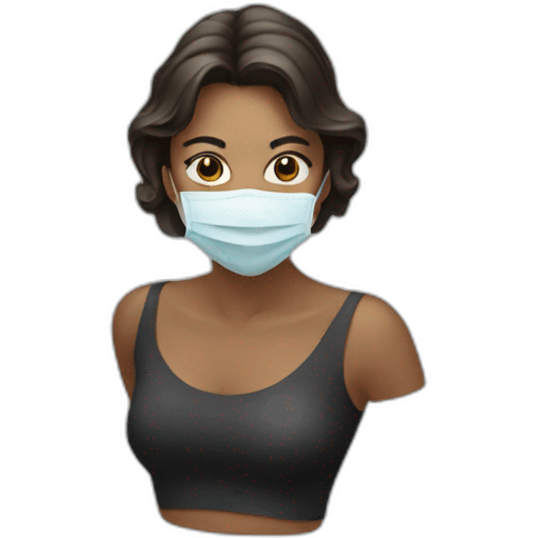 mask with a lady emoji