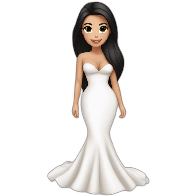 kim kardashian avec une robe de mariée emoji