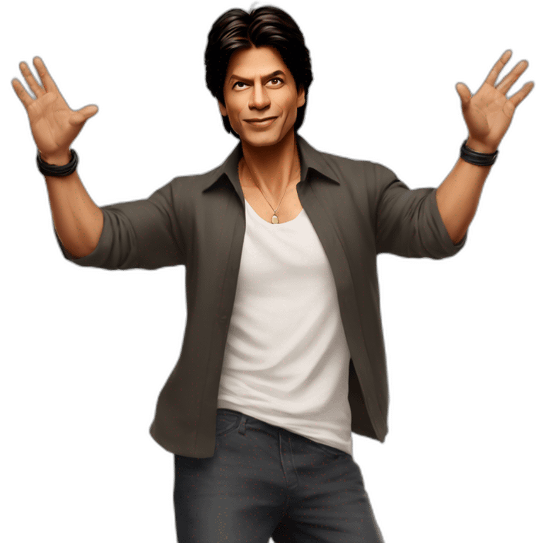 shahrukh khan open arms pose emoji