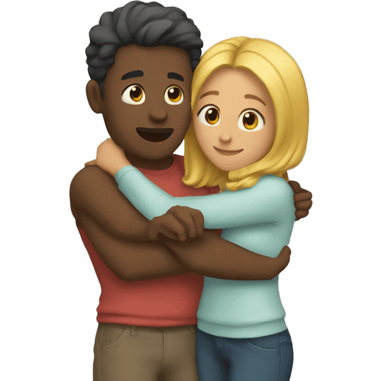 Couple hugging emoji