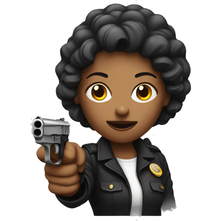 woman with a pistol emoji