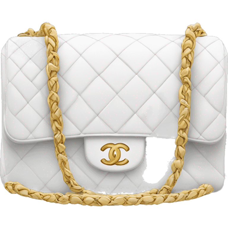 White Chanel bag emoji