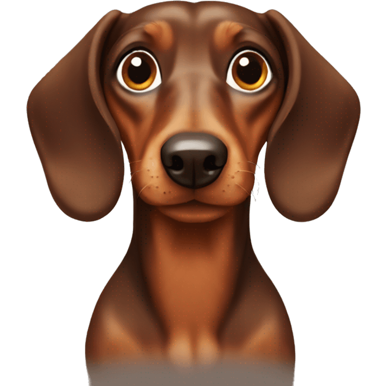 brown dachshund emoji