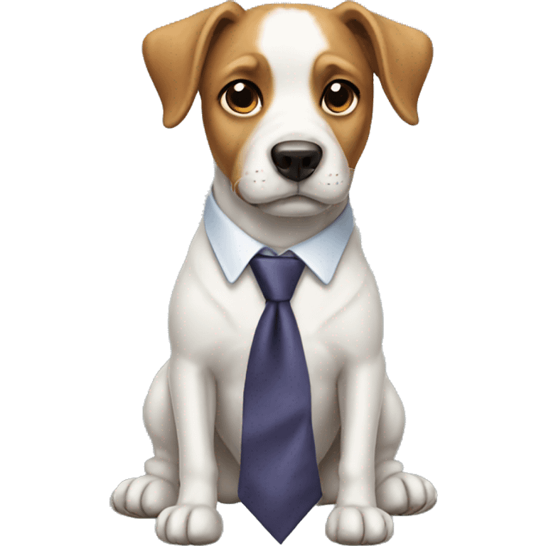 Dog with tie  emoji