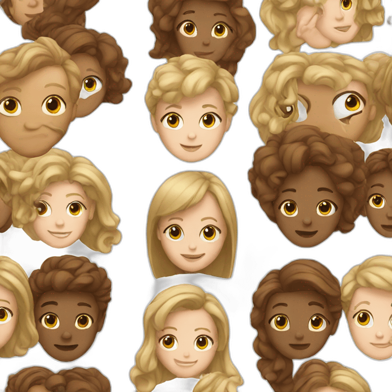 White family Brown hair emoji