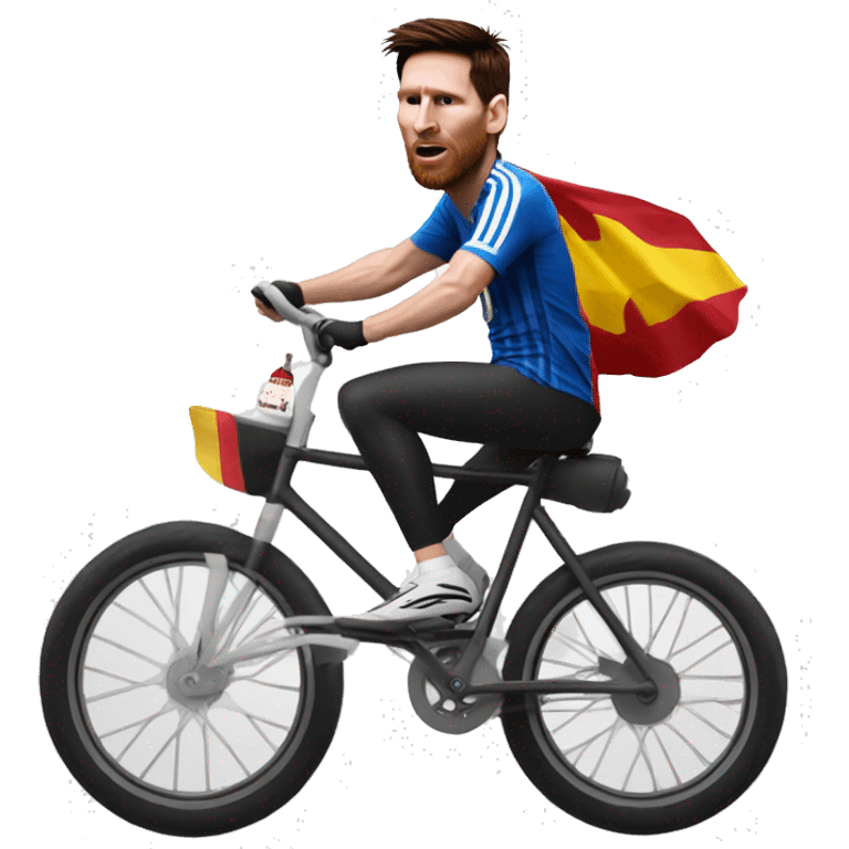 Messi sur le vélo  emoji