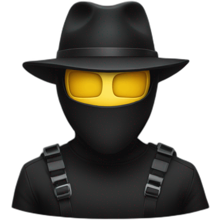 black hat hacker emoji