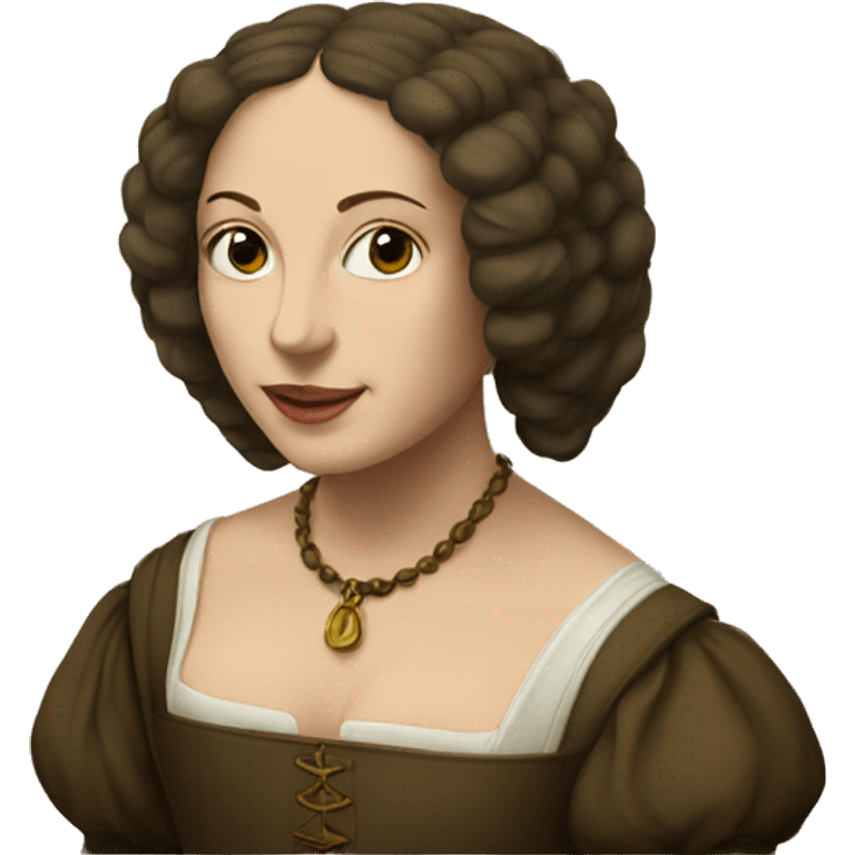 a framed portrait of a Renaissance woman emoji