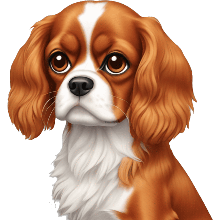 Only orange cavalier King Charles  emoji