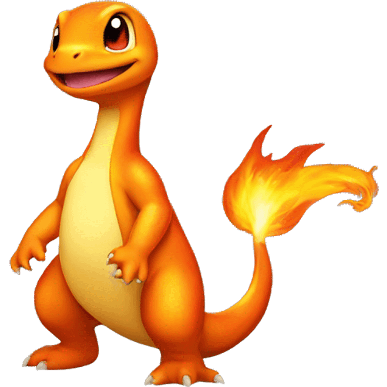 Charmander with a flame on its tail-tip emoji