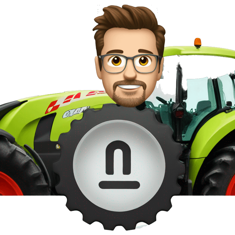 Rebert Downey JR riding CLAAS tractor emoji