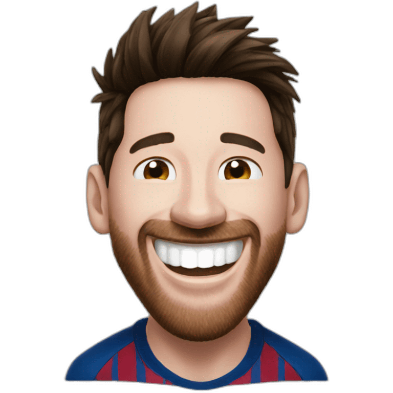 Messi laughing emoji