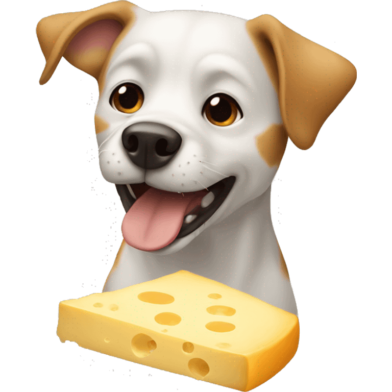 Dog eating cheese  emoji