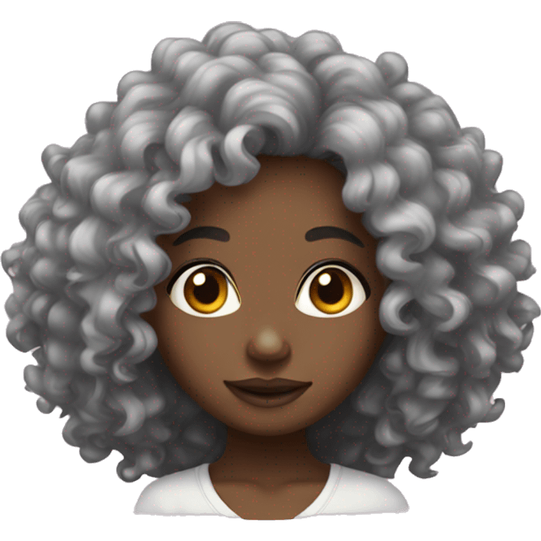 curly hair black girl emoji