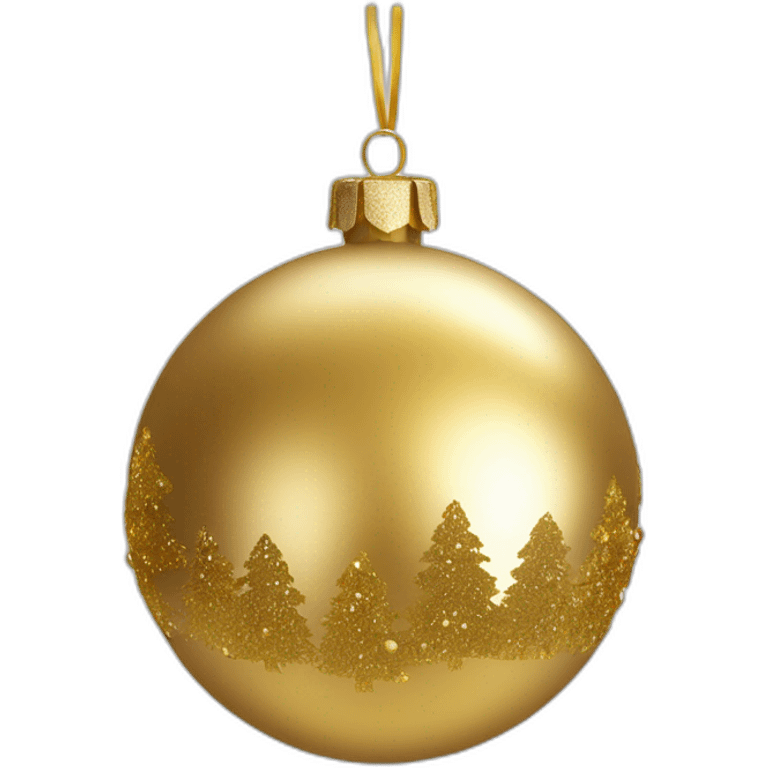 gold christmas bauble without string emoji