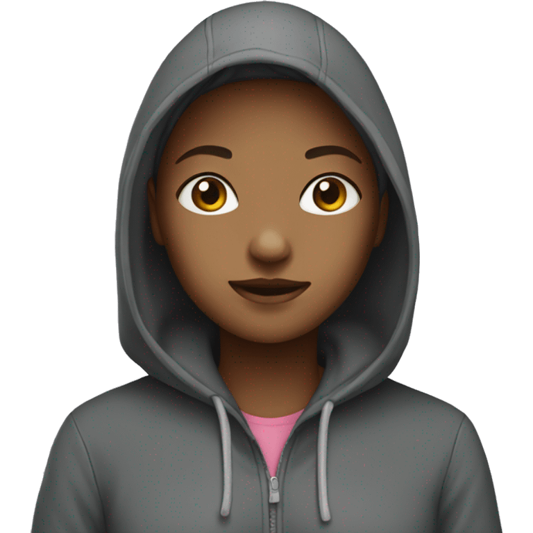 girl wearing a hoodie emoji