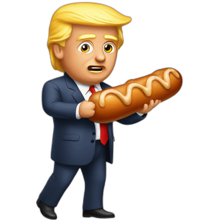 trump-holding-his-sausage emoji