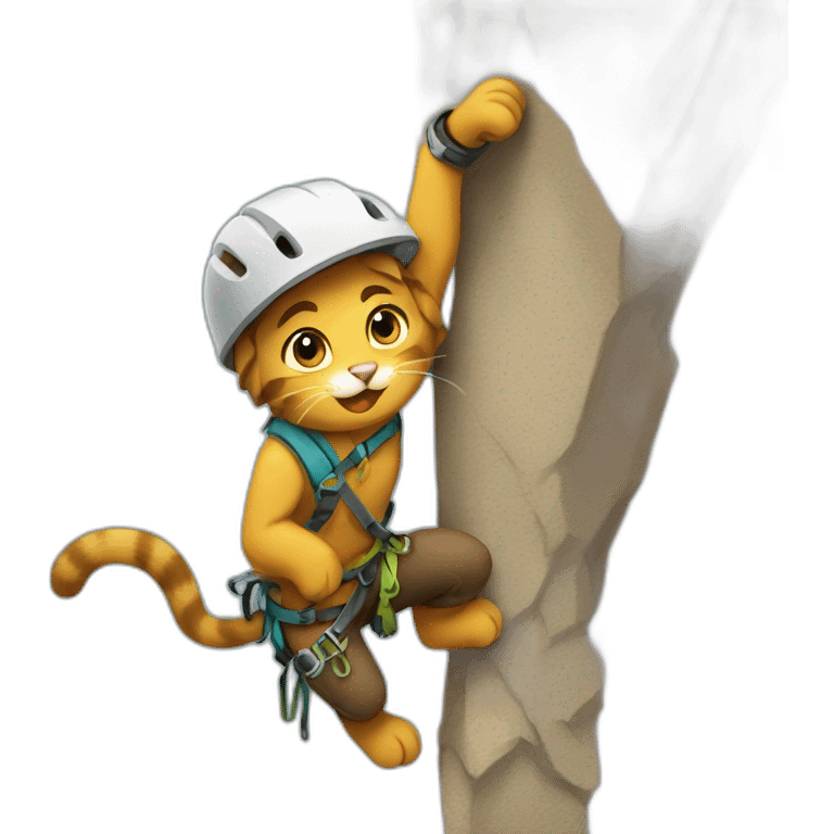 Cat rock climber  emoji