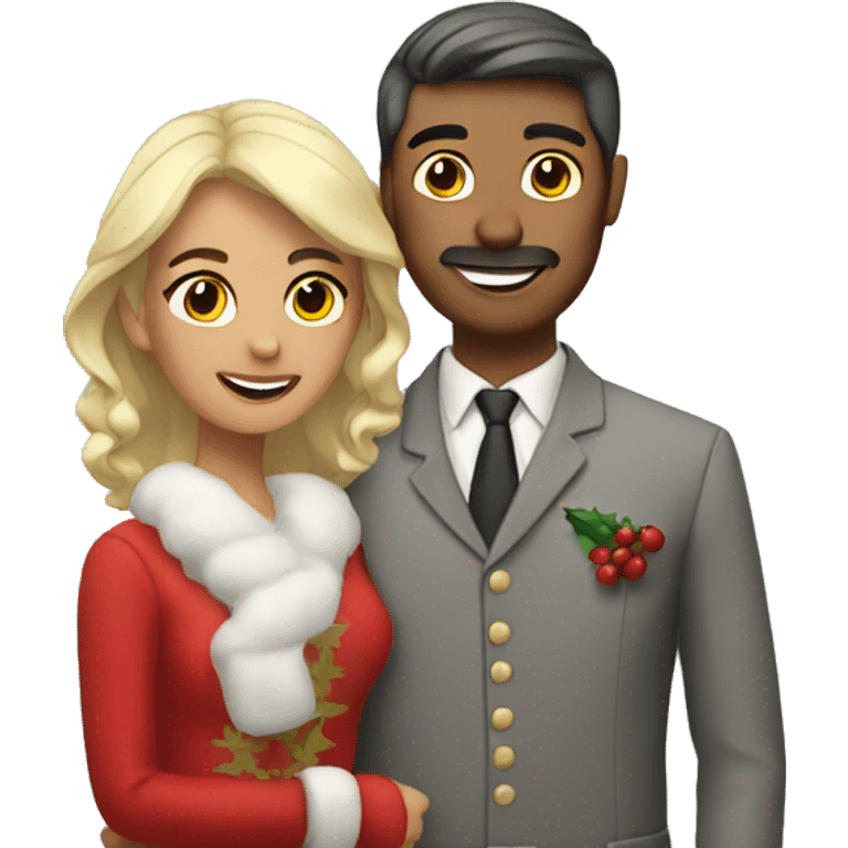 novios en navidad emoji