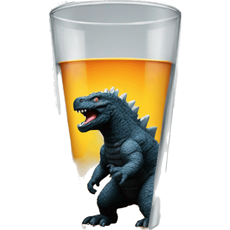 Godzilla glass emoji