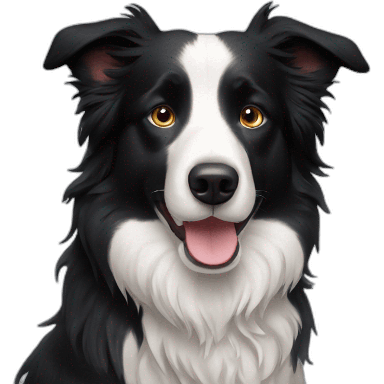 Border collie dog Good Night emoji