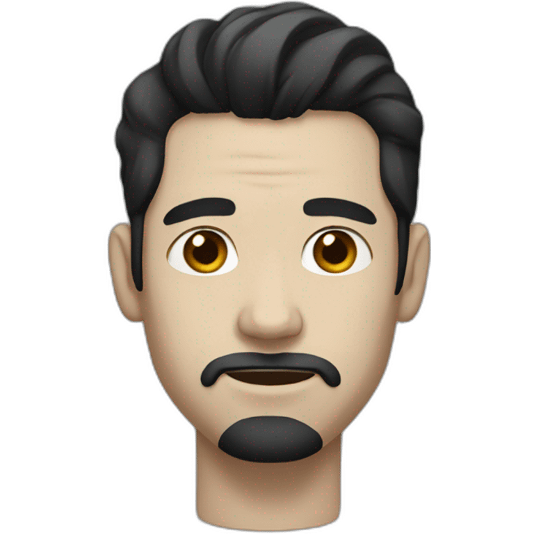 G-Man with white skin and black hair emoji