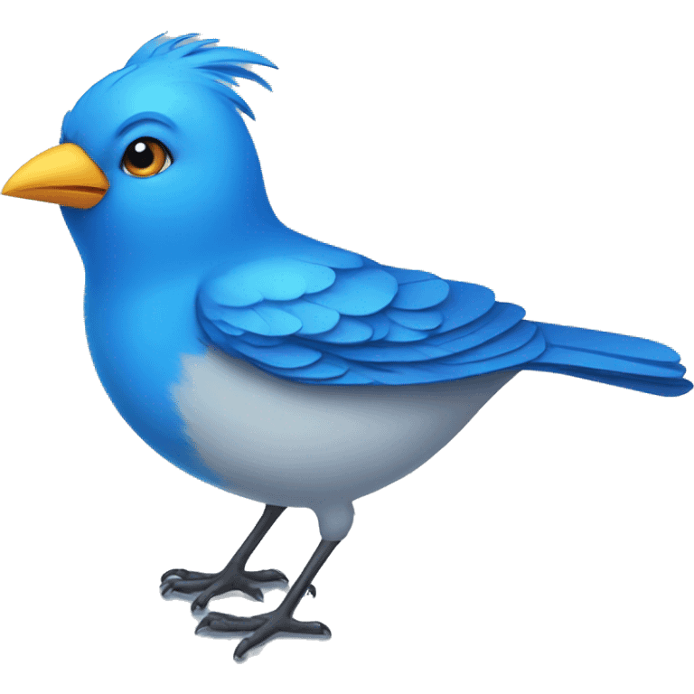 a very happy blue bird  emoji