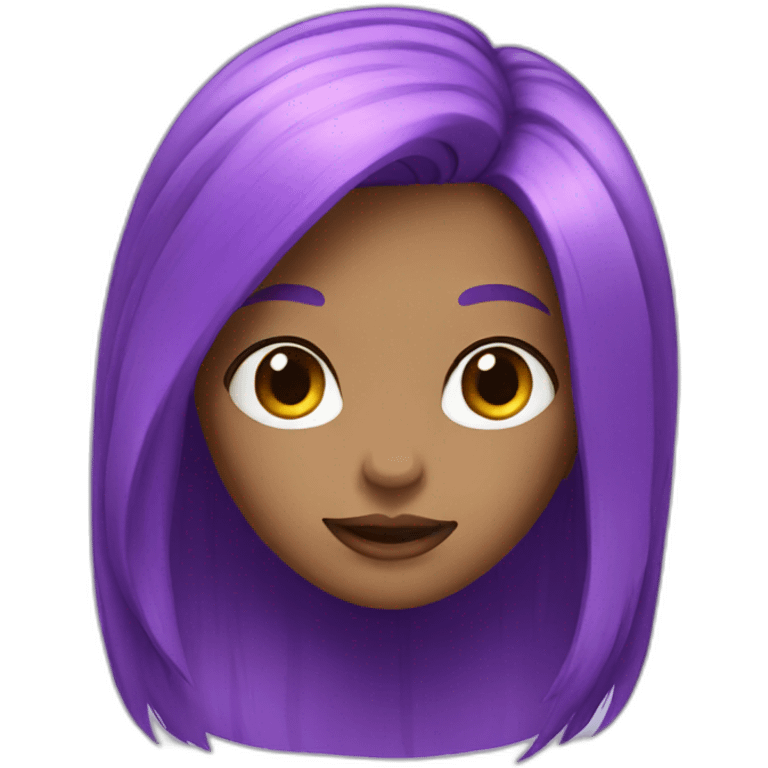 girl purple hair emoji