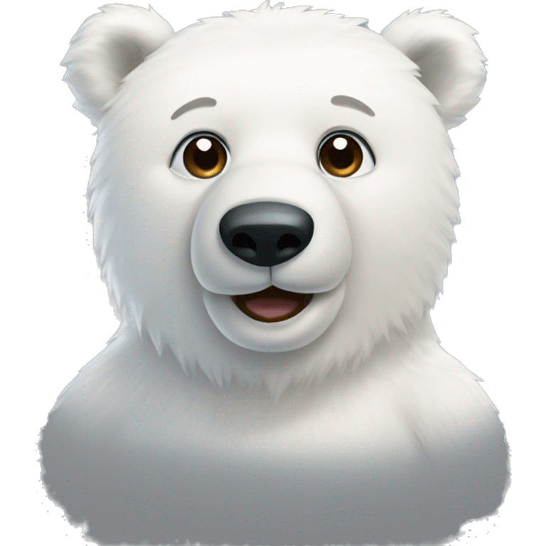 Polar bear teddy bear emoji