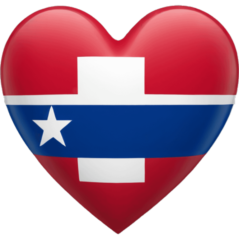 Dominican Republic flag heart shape emoji