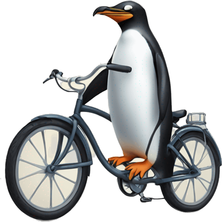 penguin on a bike emoji