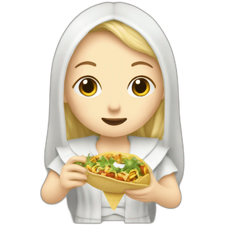 galadriel eating a taco emoji