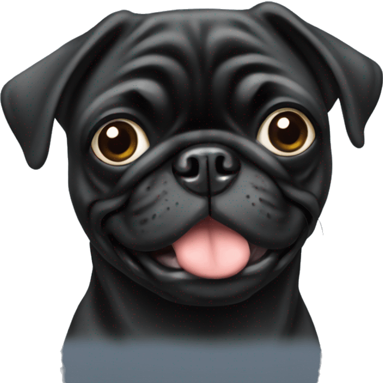 black pug emoji