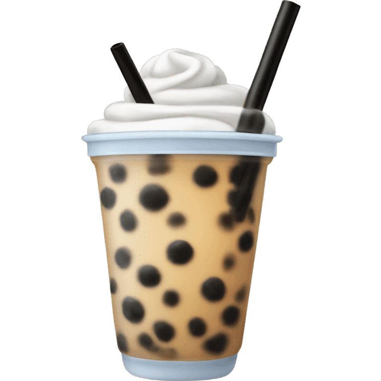 boba tea in cup with black straw emoji