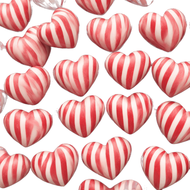 Heart shape red peppermint  emoji