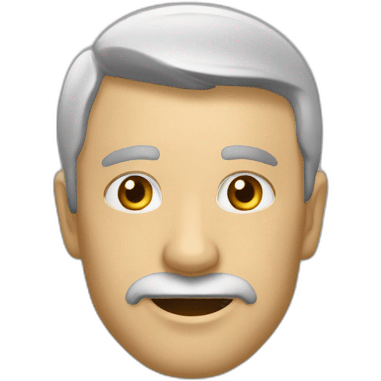 старий з злими очіма. сивий emoji