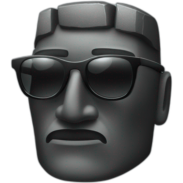 moai wearing dark sunglasses emoji