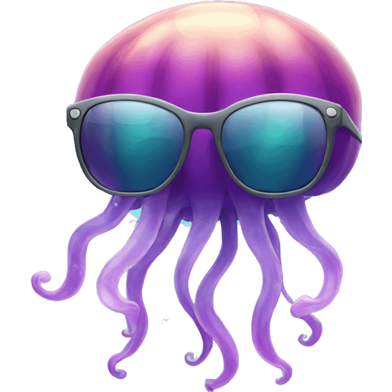 Jellyfish with sunglasses  emoji