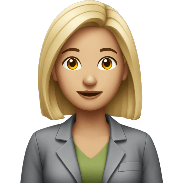 casual office girl portrait emoji