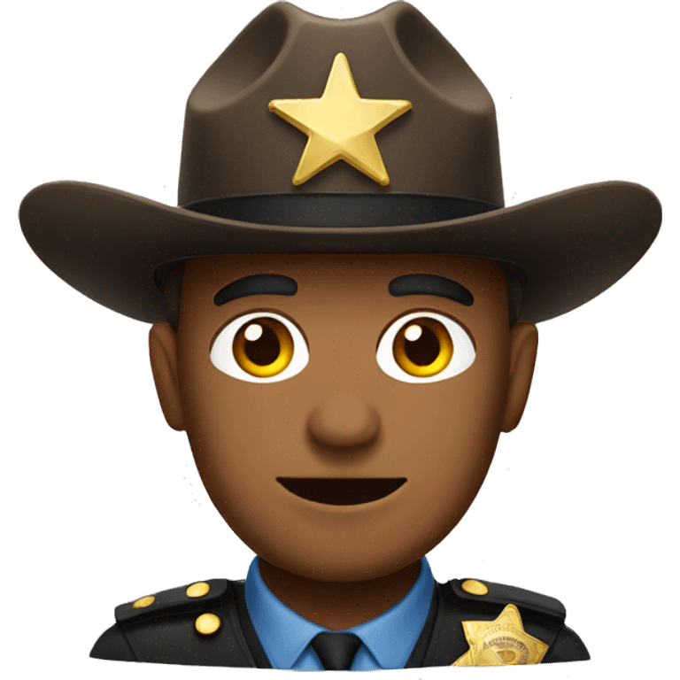 sheriff wearing campaign hat  emoji