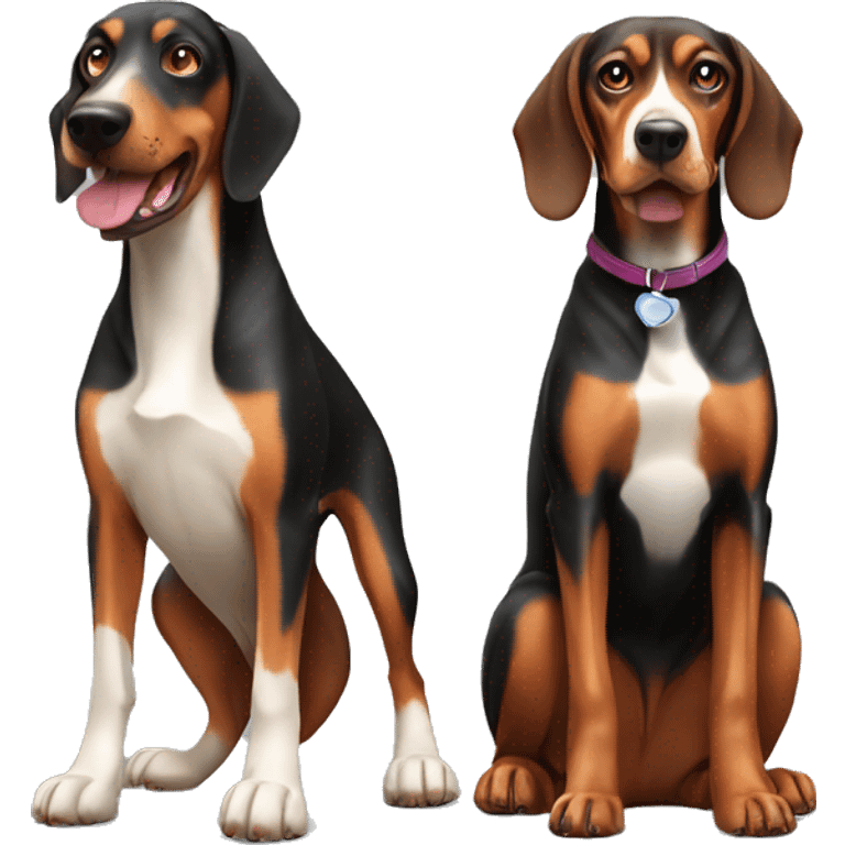 Doberman Dog and Beagle dog emoji