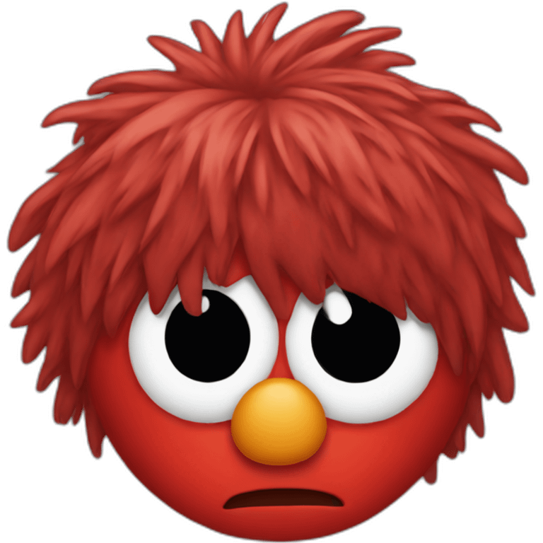 Elmo with emo hair emoji