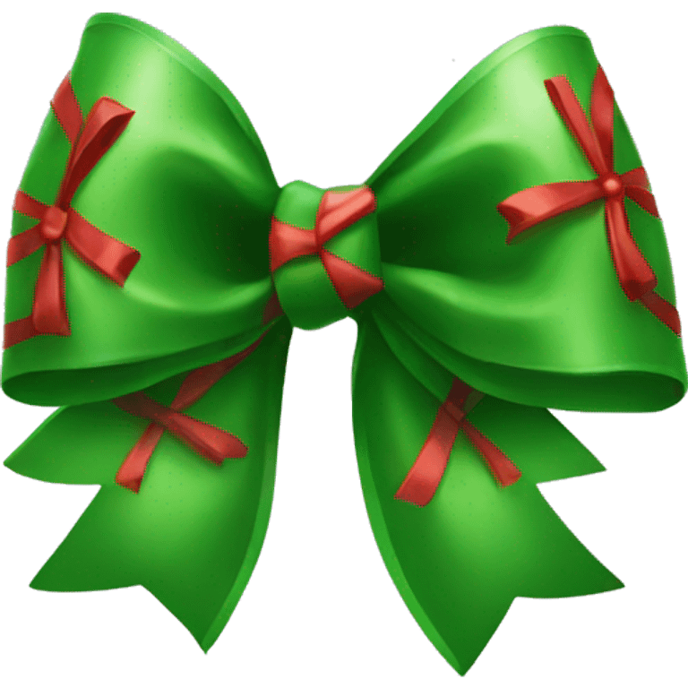 Christmas bow emoji