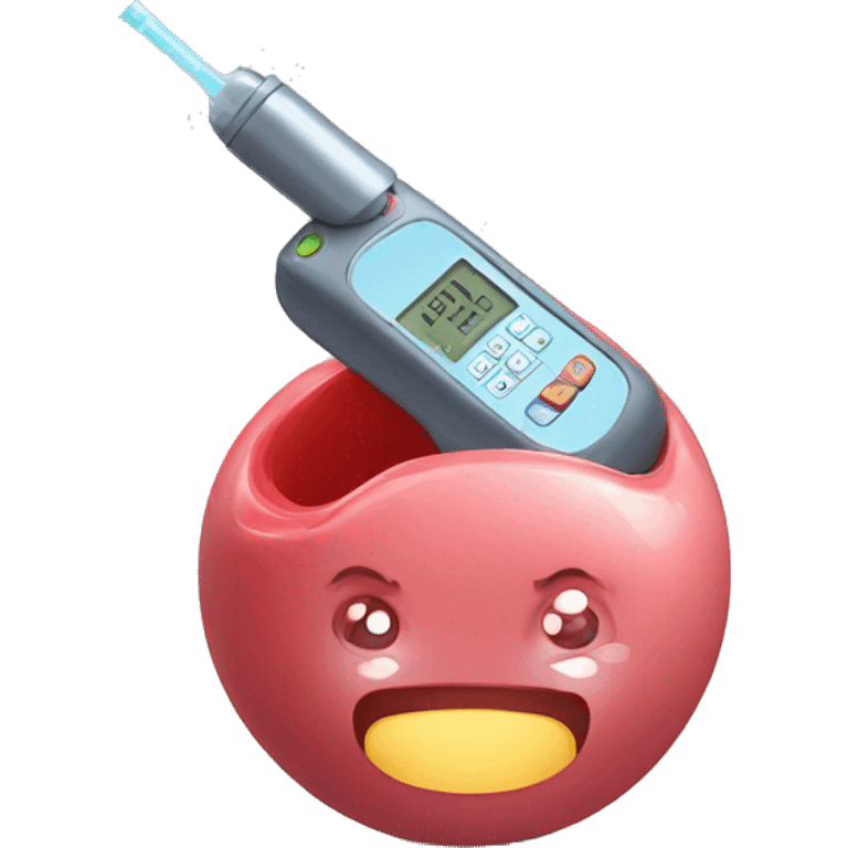 diabetes device testing blood emoji