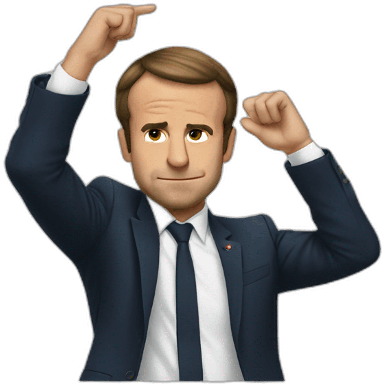 macron dab emoji