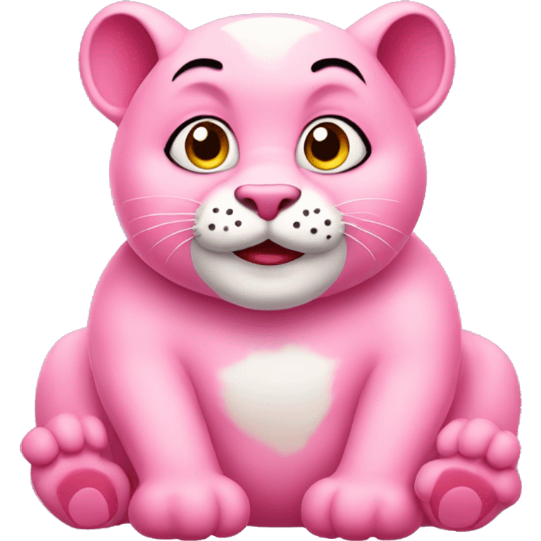 cute chubby Pink panther emoji